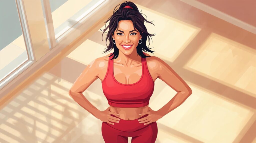 Woman doing a safe postpartum workout plan exercise after childbirth