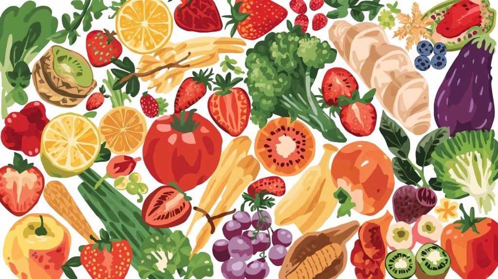 Postpartum meal with protein, fruits, and vegetables for C-section recovery