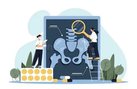 Senior doctors are doing a gentle checkup for hip arthritis treatment without surgery