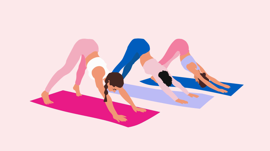 New moms doing pelvic floor strengthening exercises after birth