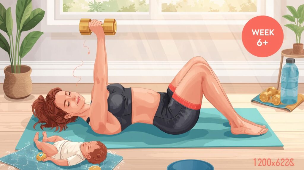 Postpartum strength training workout for new moms at home