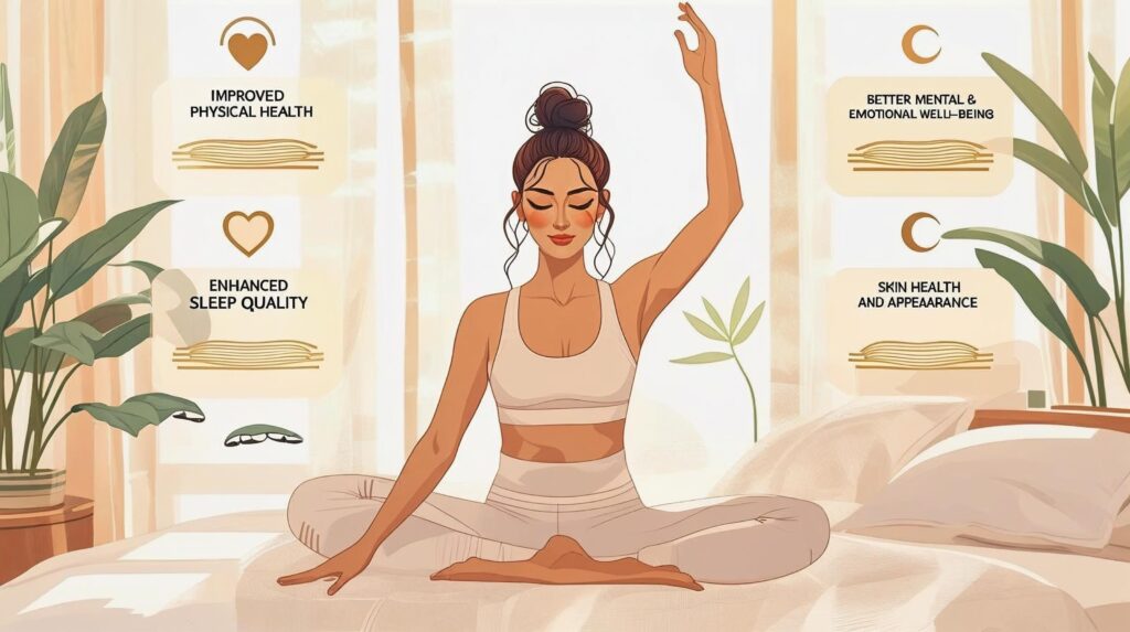 Woman enjoying a peaceful daily wellness routine