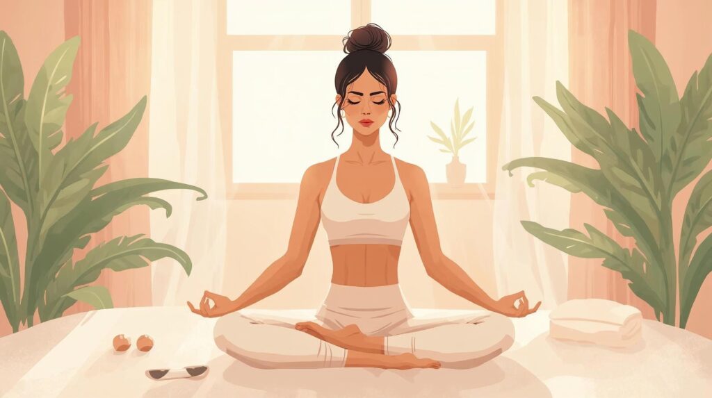 Women enjoying a health and wellness retreat in nature