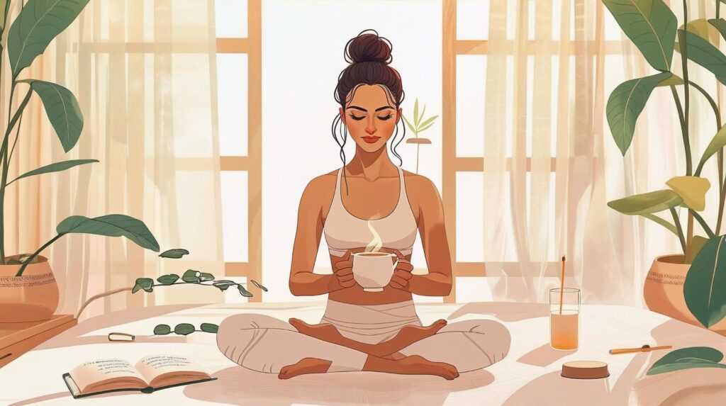 Daily wellness routine for women boosting energy and focus