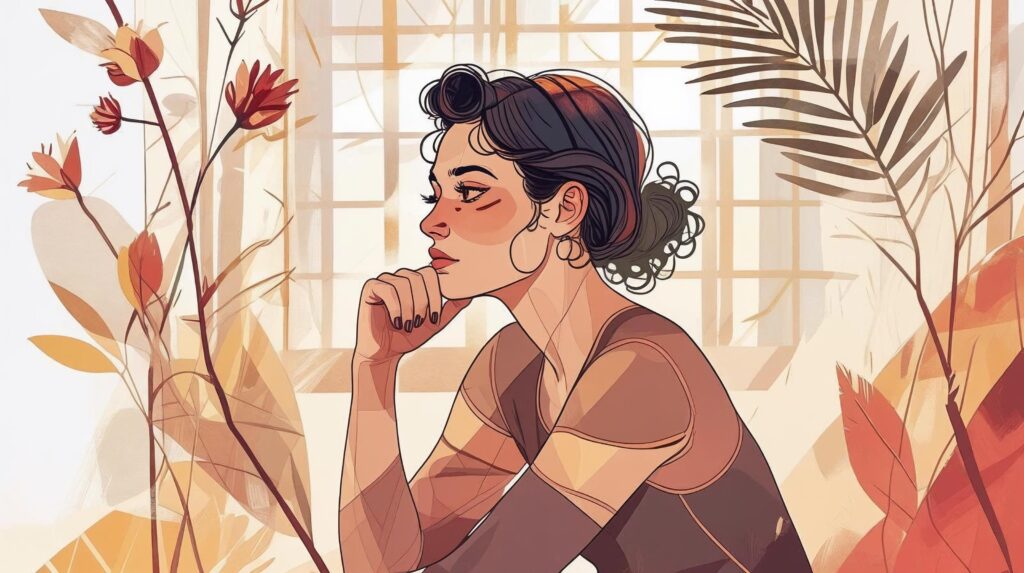 Woman doing a daily stretching routine for women at home