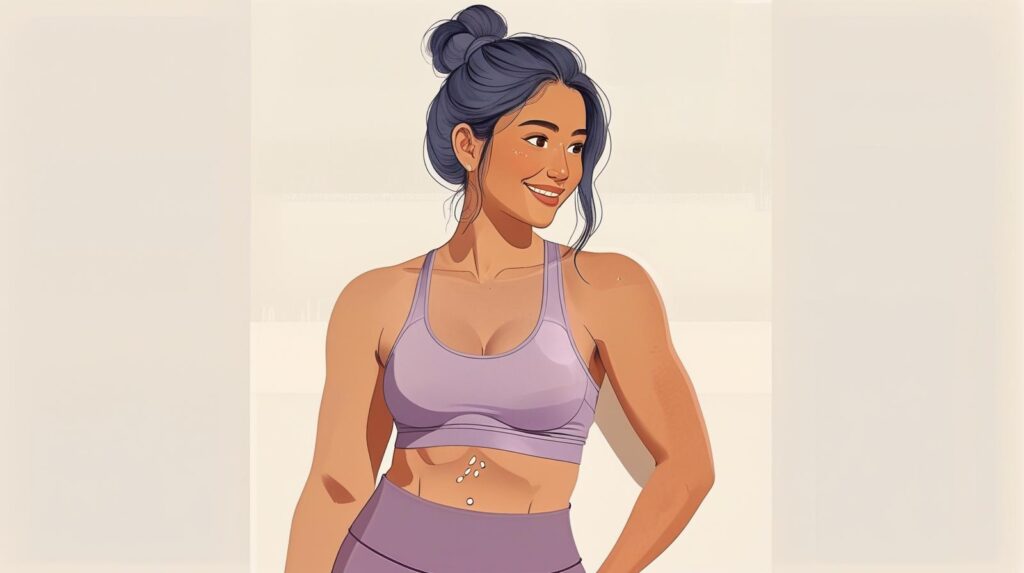 new mom after performing safe stretches exercises