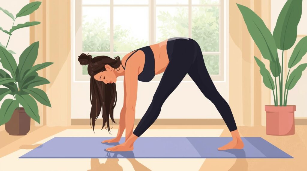 glute stretch postpartum mom