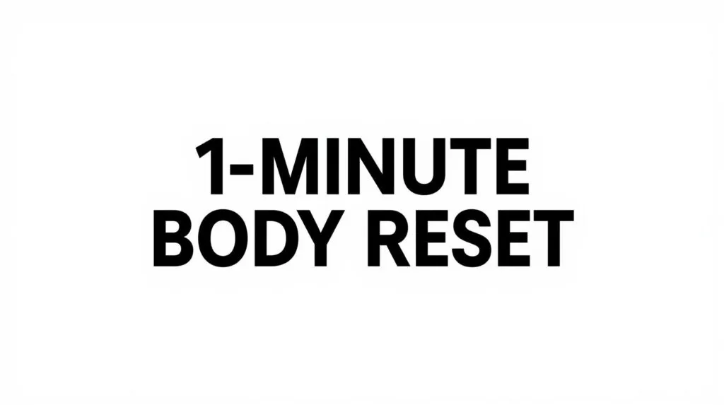 1-minutes daily stretch routine