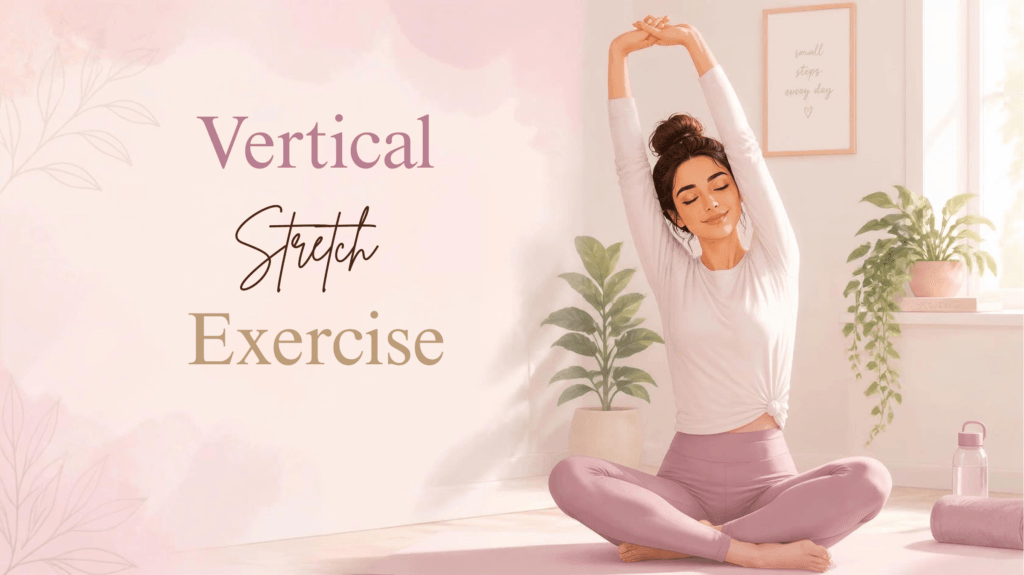 woman doing early morning vertical stretch exercise