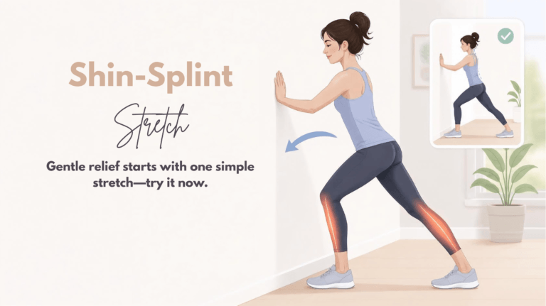 woman going shin splint stretches to start her day